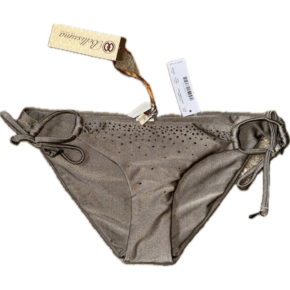 NWT  Bellissima Swarovski Bikini Bottoms - Size Medium